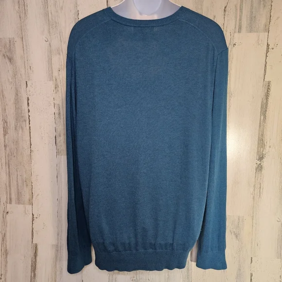 Banana Republic Luxe Sweater Collection V-Neck Mens XL Blue Soft Long Sleeve - Picture 5 of 8